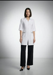 1027C Sarrau long col chemisier / crystal