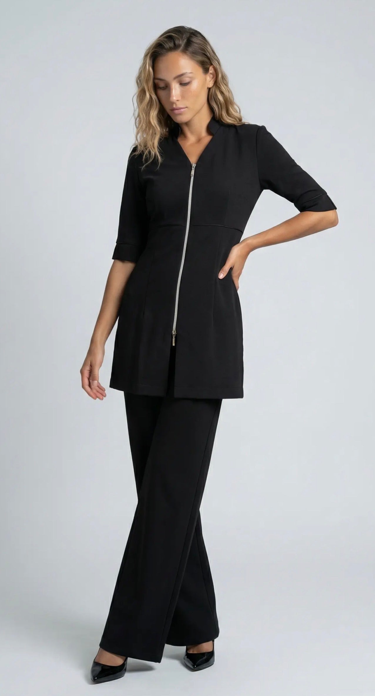 1012 Sarrau long taille empire