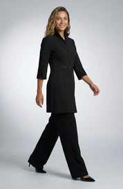 1015 Tunique élégante / ruban de satin à la taille