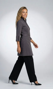 1015 Tunique élégante / ruban de satin à la taille