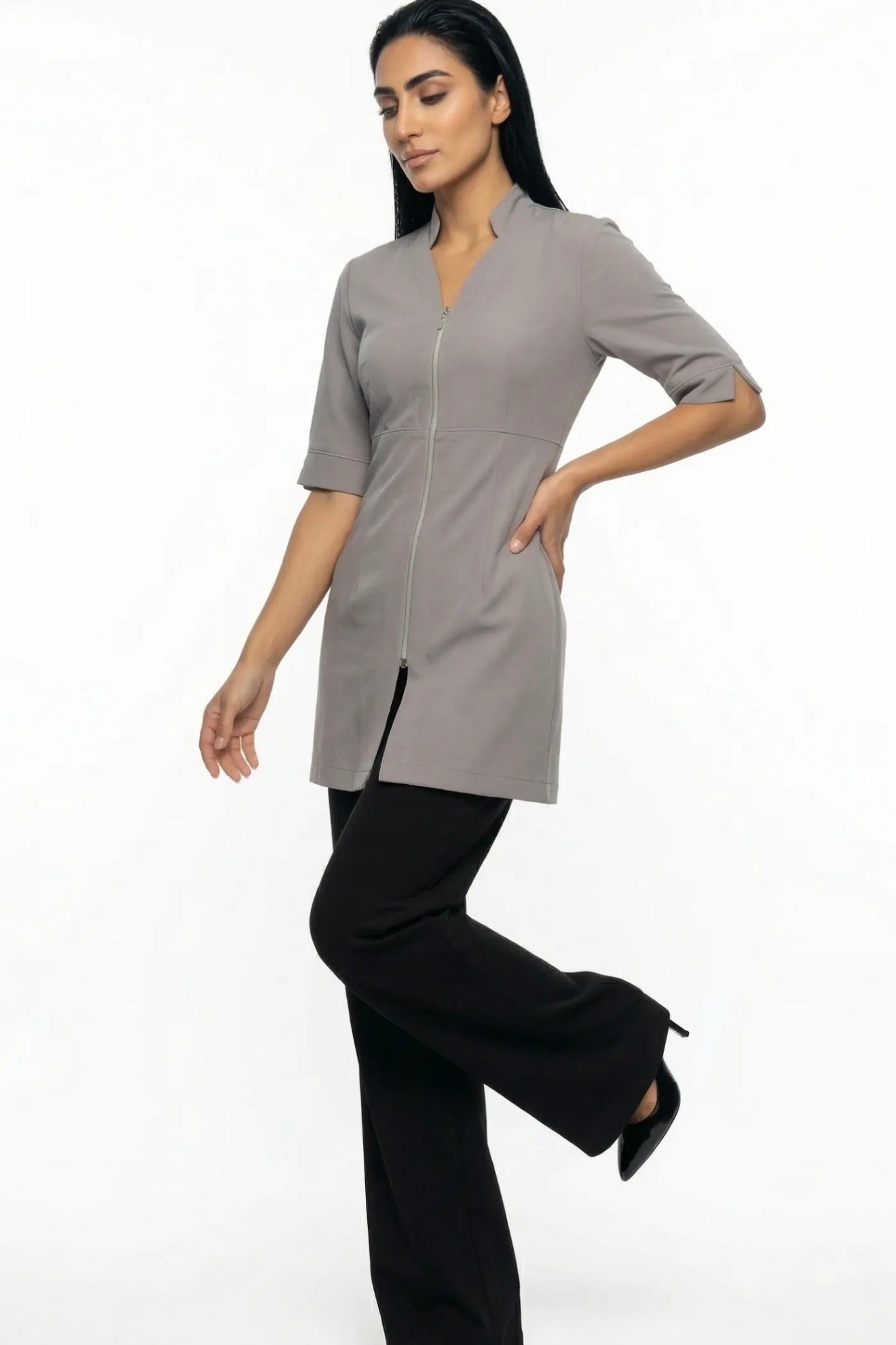 1012 Sarrau long taille empire