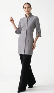 1015 Tunique élégante / ruban de satin à la taille