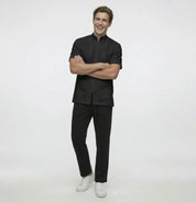 1025 Sarrau homme collet style mandari / fermeture éclair