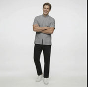 1025 Sarrau homme collet style mandari / fermeture éclair