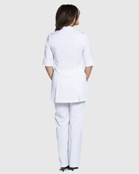 Blouse à Col Blanc | Sarrau épaulette | Design Joanne Martin